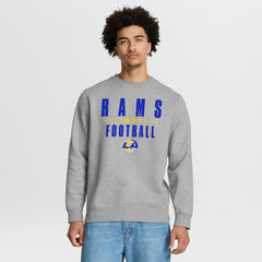 Los Angeles Rams Powerful Throw Legacy Pullover Sweatshirt Heather Gray