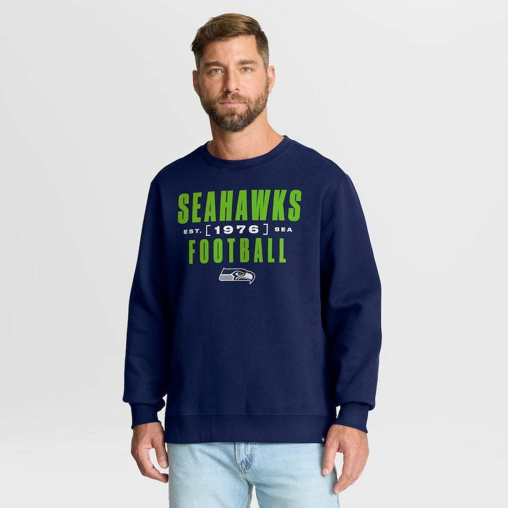 Seattle Seahawks Powerful Throw Legacy Pullover Sweatshirt College Navy