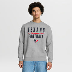 Houston Texans Powerful Throw Legacy Pullover Sweatshirt Heather Gray
