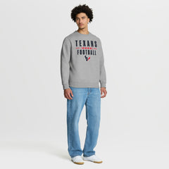 Houston Texans Powerful Throw Legacy Pullover Sweatshirt Heather Gray