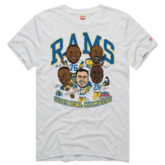 Los Angeles Rams Homage Unisex Super Bowl XXXIV Champs Player Graphic Tri-Blend T-Shirt Ash