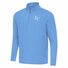 Kansas City Royals Antigua Intent Quarter-Zip Top - Powder Blue Tops