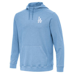 Los Angeles Dodgers Antigua Cloud Pullover Hoodie - Heather Powder Blue Hoodies