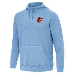Baltimore Orioles Antigua Cloud Pullover Hoodie - Heather Powder Blue Hoodies