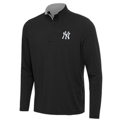 New York Yankees Antigua Content Quarter-Zip Top - Black Tops