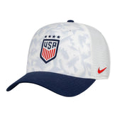 USWNT Unisex Rise Printed Trucker Adjustable Hat White