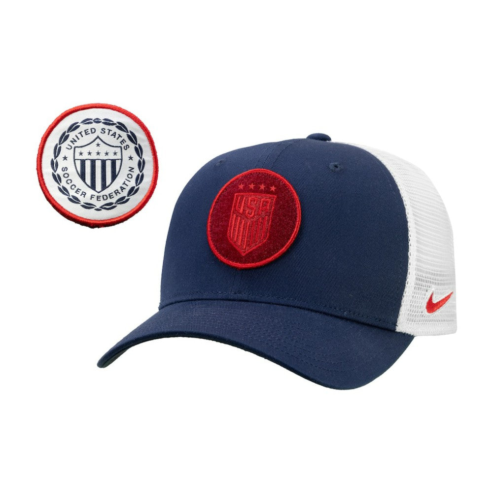 USWNT Unisex Rise Trucker Adjustable Hat Navy