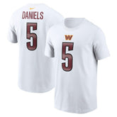 Jayden Daniels Washington Commanders Name & Number T-Shirt White