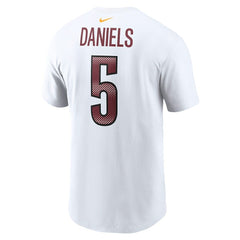 Jayden Daniels Washington Commanders Name & Number T-Shirt White