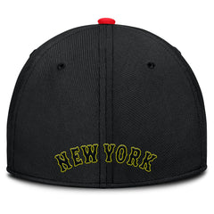 New York Mets Nike Neon 90s Rise SwooshFlex Hat - Crimson/Black Hats