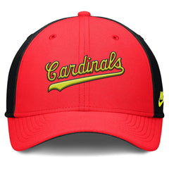 St. Louis Cardinals Nike Neon 90s Rise SwooshFlex Hat - Crimson/Black Hats