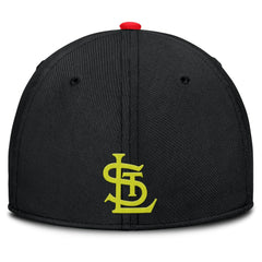 St. Louis Cardinals Nike Neon 90s Rise SwooshFlex Hat - Crimson/Black Hats