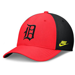 Detroit Tigers Nike Neon 90s Rise SwooshFlex Hat - Crimson/Black Hats