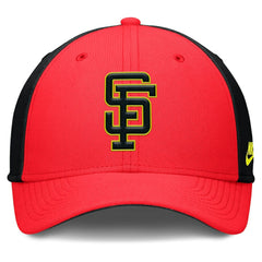 San Francisco Giants Nike Neon 90s Rise SwooshFlex Hat - Crimson/Black Hats