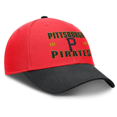 Pittsburgh Pirates Nike Neon 90s Rise Adjustable Hat - Crimson/Black Hats