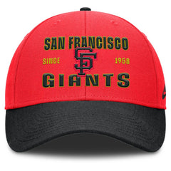 San Francisco Giants Nike Neon 90s Rise Adjustable Hat - Crimson/Black Hats