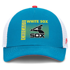 Chicago White Sox Nike Neon 90s Rise Structured Performance Adjustable Trucker Hat - Teal Hats