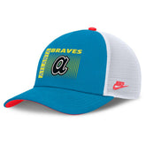 Atlanta Braves Nike Neon 90s Rise Structured Performance Adjustable Trucker Hat - Teal Hats
