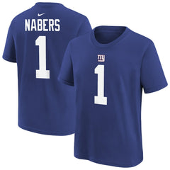 Malik Nabers New York Giants Player Name & Number T-Shirt Royal