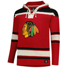 NHL Chicago Blackhawks '47 Big & Tall Superior Lacer Fleece Pullover Hoodie - Red