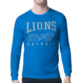 Detroit Lions Starter Retro Team Logo Long Sleeve T-Shirt Blue