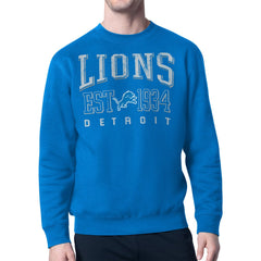Detroit Lions Starter Retro Team Logo Pullover Sweatshirt Royal