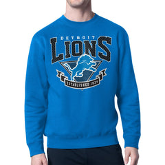 Detroit Lions Starter ‘80s Inspired Pullover Sweatshirt Blue