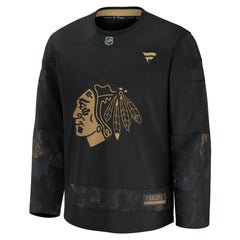 NHL Chicago Blackhawks Fanatics 2024 Military Appreciation Practice Jersey - Black