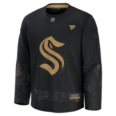 NHL Seattle Kraken Fanatics 2024 Military Appreciation Practice Jersey - Black