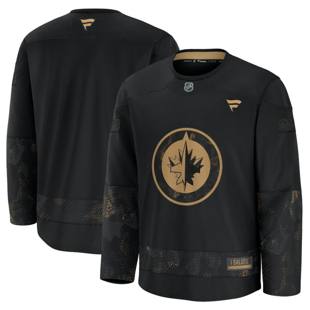 NHL Winnipeg Jets Fanatics 2024 Military Appreciation Practice Jersey - Black