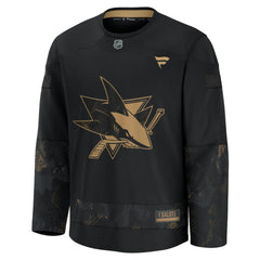 NHL San Jose Sharks Fanatics 2024 Military Appreciation Practice Jersey - Black