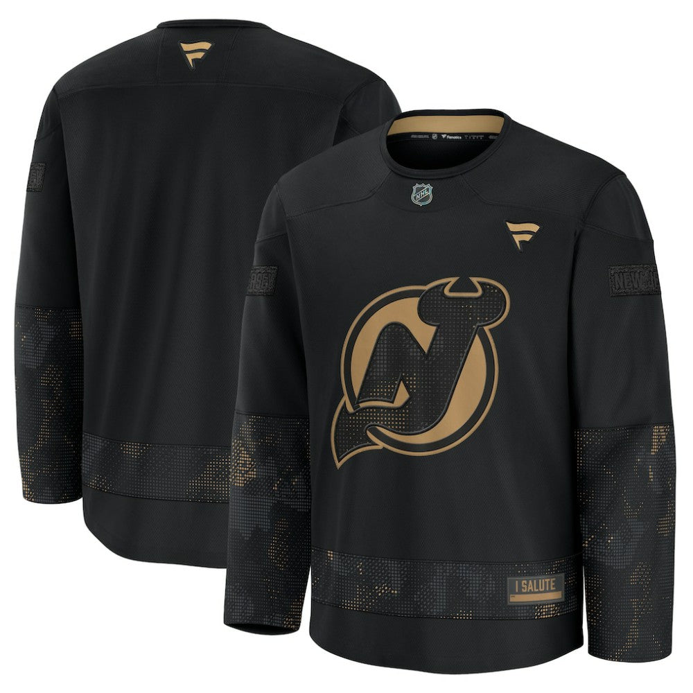 NHL New Jersey Devils Fanatics 2024 Military Appreciation Practice Jersey - Black