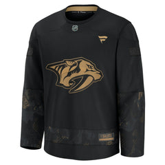 NHL Nashville Predators Fanatics 2024 Military Appreciation Practice Jersey - Black
