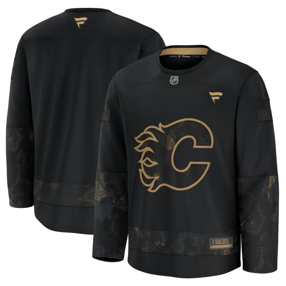 NHL Calgary Flames Fanatics 2024 Military Appreciation Practice Jersey - Black