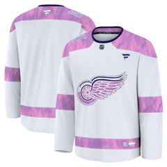 NHL Detroit Red Wings Fanatics 2024 Hockey Fights Cancer Practice Jersey - White