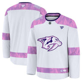NHL Nashville Predators Fanatics 2024 Hockey Fights Cancer Practice Jersey - White