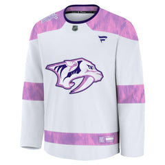 NHL Nashville Predators Fanatics 2024 Hockey Fights Cancer Practice Jersey - White