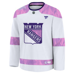 NHL New York Rangers Fanatics 2024 Hockey Fights Cancer Practice Jersey - White