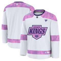 NHL Los Angeles Kings Fanatics 2024 Hockey Fights Cancer Practice Jersey - White