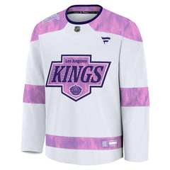 NHL Los Angeles Kings Fanatics 2024 Hockey Fights Cancer Practice Jersey - White