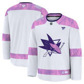NHL San Jose Sharks Fanatics 2024 Hockey Fights Cancer Practice Jersey - White