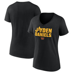 Jayden Daniels Washington Commanders Women's Play Motion T-Shirt Black