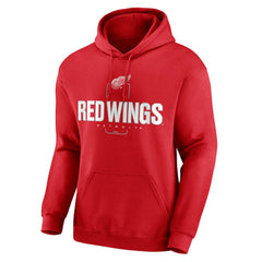 NHL,Custom Detroit Red Wings Personalized Name & Number Midfielder Pullover Hoodie - Red