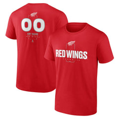 NHL,Custom Detroit Red Wings Personalized Name & Number Midfielder T-Shirt - Red