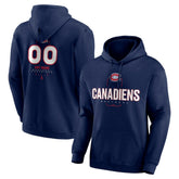 NHL,Custom Montreal Canadiens Personalized Name & Number Midfielder Pullover Hoodie - Navy