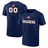 NHL,Custom Montreal Canadiens Personalized Name & Number Midfielder T-Shirt - Navy