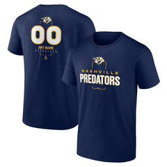 NHL,Custom Nashville Predators Personalized Name & Number Midfielder T-Shirt - Navy