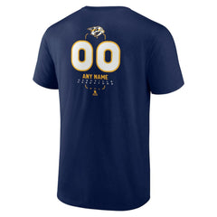 NHL,Custom Nashville Predators Personalized Name & Number Midfielder T-Shirt - Navy