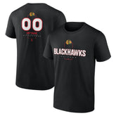 NHL,Custom Chicago Blackhawks Personalized Name & Number Midfielder T-Shirt - Black