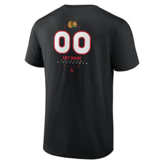 NHL,Custom Chicago Blackhawks Personalized Name & Number Midfielder T-Shirt - Black